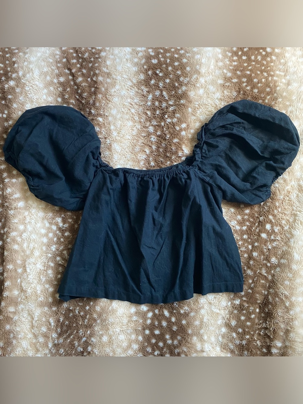 Linen Puff Sleeve Blouse